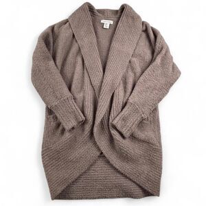 Cupcakes and Cashmere Teddy Coat Women’s Small Brown Open Front Cozy Jacket